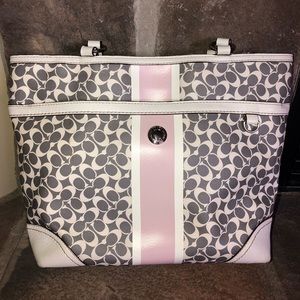 COACH Chelsea Heritage Pink Stripe Tote